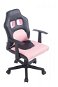 BHM GERMANY Fun, szintetikus bőr, fekete / rózsaszín - Gyerek íróasztal szék