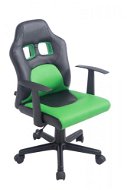 BHM Germany Fun, synthetic leather, black / green - Children’s Desk Chair