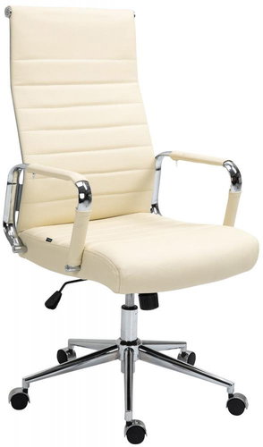 BHM Germany Columbus, genuine leather, cream - Office Chair - Main image