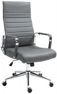 BHM Germany Columbus, genuine leather, grey - Office Chair