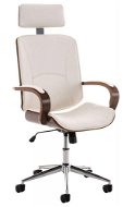 BHM GERMANY Dayton, ořechová / bílá - Kancelářská židle