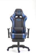BHM GERMANY Jarama with footrest, synthetic leather, blue - Gaming Chair