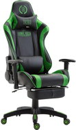 BHM GERMANY Jarama with footrest, synthetic leather, green - Gaming Chair