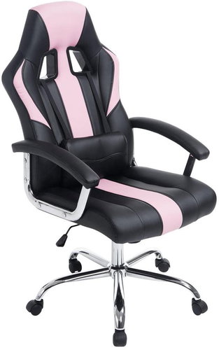 BHM GERMANY Olymp, Kunstleder, schwarz / rosa - Bürostuhl - Hauptbild