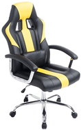 BHM GERMANY Olymp, Kunstleder, schwarz / gelb - Bürostuhl