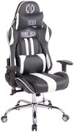 BHM GERMANY Limit XM s masážní funkcí, syntetická kůže, černá / bílá - Office Chair
