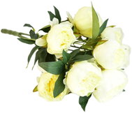 BerryHome Kytice bílých pivoněk 9 květů, průměr 10/60 cm - Artificial Flower