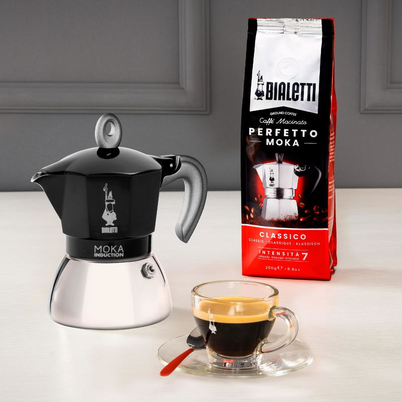 Bialetti NEW MOKA INDUCTION BLACK 4 CUPS