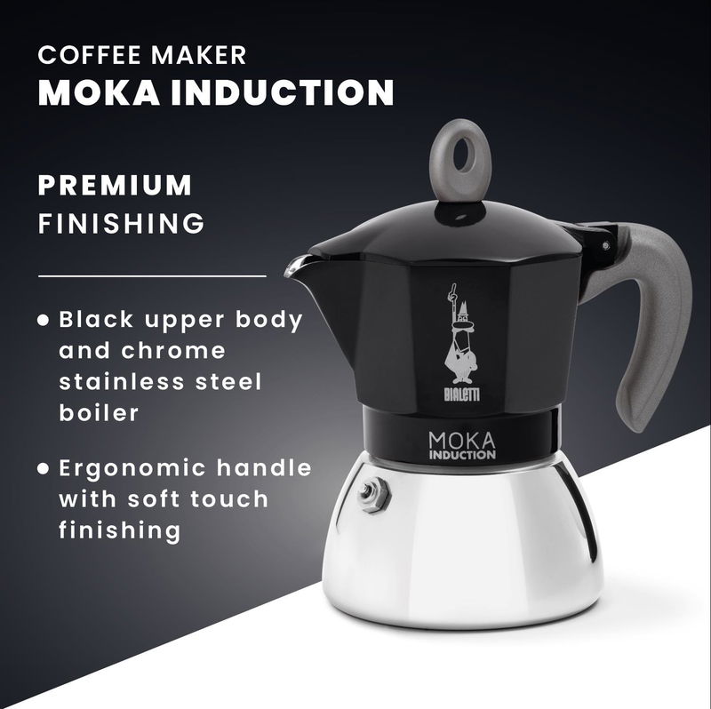 Bialetti NEW MOKA INDUCTION BLACK 2 CUPS