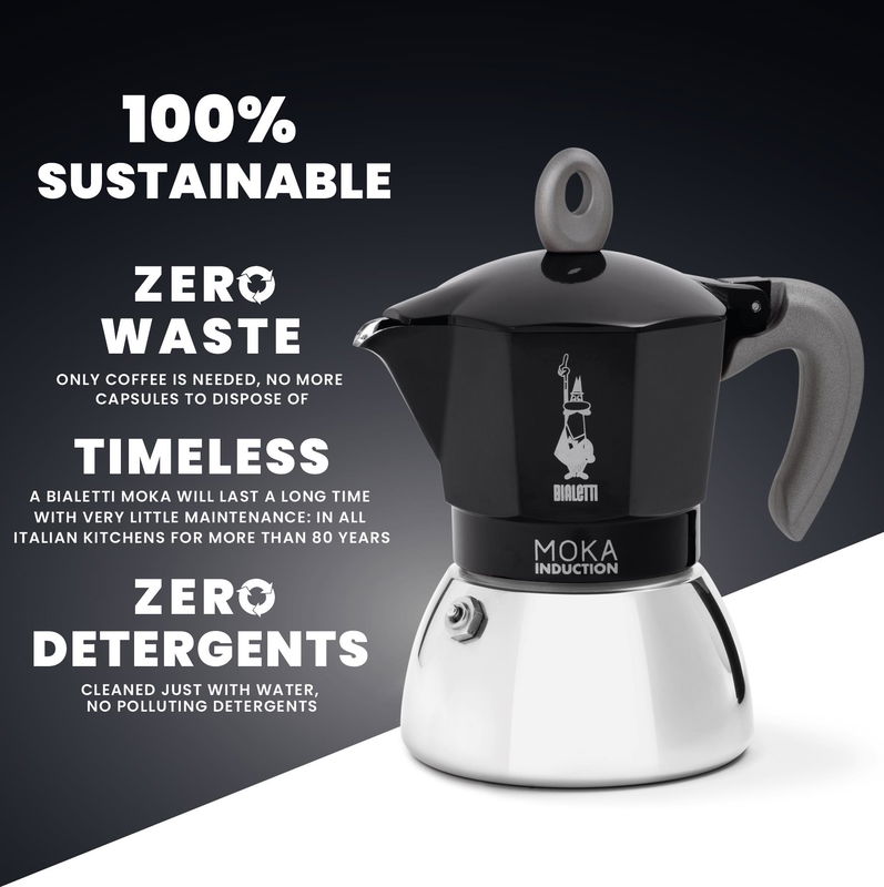 Bialetti NEW MOKA INDUCTION BLACK 2 CUPS