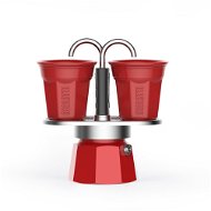 Bialetti set Mini Express + 2 šálky červená - Moka kávovar