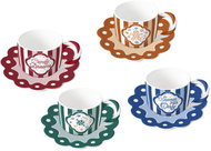 Bialetti Candyland Cups 80ml with Saucers, Set of 4 - Set of Cups