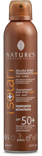 BIOS LINE SPA Nature's I Solari transparent for children SPF 50+ 200 ml - Sun Spray - Main image