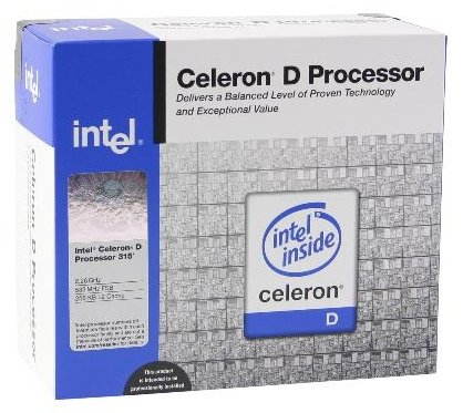 Intel Celeron D 315 - 2,26GHz, 533MHz FSB, 256KB cache, socket 478, BOX (Prescott) - CPU - Main image