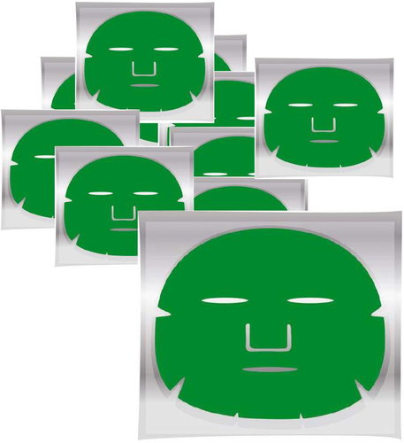 BRAZIL KERATIN Obličejová maska Green Tea set 10 ks - Face Mask - Main image