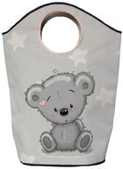Butter Kings Koš na prádlo a hračky grey teddy 60 l - Koš na prádlo
