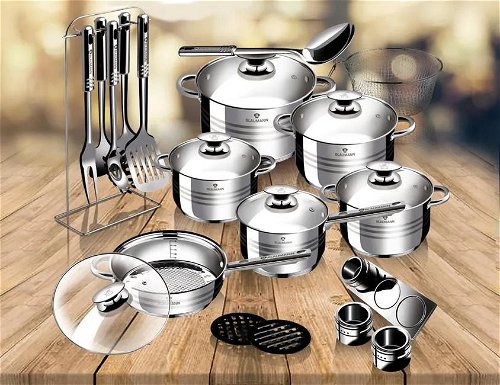 Blaumann Jumbo cookware set 27pcs Gourmet line BL-3134 - Cookware Set