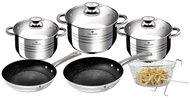 Blaumann Stainless-steel Cookware Set 9 pcs Gourmet Line + Frying Basket - Kitchenware Set