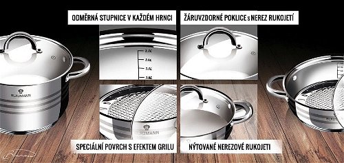 Blaumann Stainless-steel Cookware Set 12 pcs - Cookware Set
