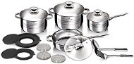Blaumann Stainless-steel Satin Cookware Set 15pcs Gourmet Line - Cookware Set