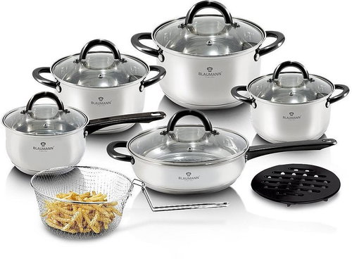 Blaumann Stainless-steel Cookware Set 13 pcs Gourmet Line - Kitchenware Set - Main image
