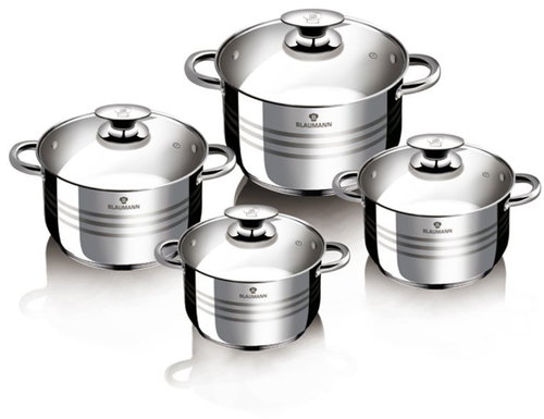 Blaumann Gourmet Line Stainless steel cookware set 8 pcs - Cookware Set - Main image