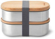BB Set of 2 steel lunch boxes, grey - Snack Box