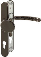 Hoppe Koule/klika Luxembourg F8707 (RAL8077) hnědá /8 mm, PZ92/ dveře 72-77 mm - Door Fittings