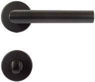 Stroxx Interiérové kliky kulatá rozeta TH 104 WC černá - Kování na dveře