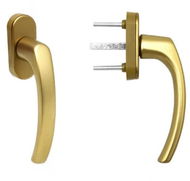 Blaugelb Okenná kľučka FGS 1758 45°, trn 32 mm, F4 starobronz - Kľučka na okno