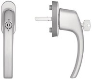 Blaugelb Window handle FGS 1758 locking, 45°, shaft 43 mm, F4 - Window handle