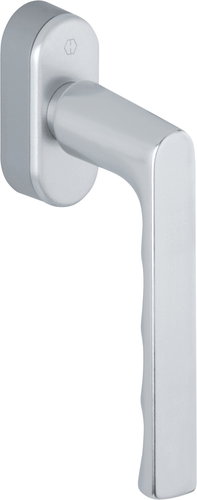 Hoppe Hamburg SecuForte 7 / 32 - 42 mm, M5 × 45 mm + M5 × 50 mm, 45°, F1 silver - Window handle - Main image