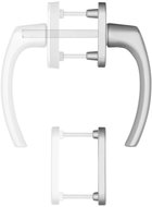 Blaugelb Balcony handle FGS 1758 indoor, silver, 45 deg. - Door Fittings