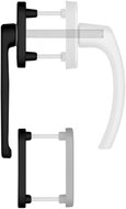 Blaugelb Balcony handle FGS 1758 outdoor low, black matt - Door Fittings
