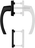 Blaugelb Balcony handle FGS 1758 outdoor, black matt - Door Fittings