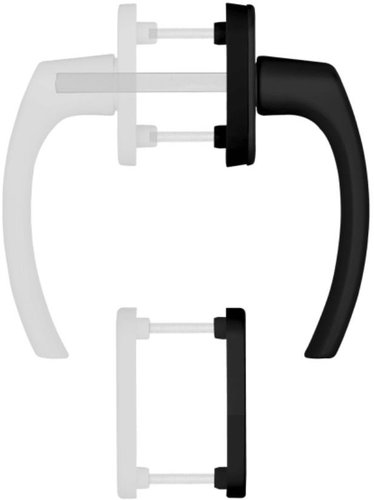 Blaugelb Balcony handle FGS 1758 interior, black matt - Door Fittings - Main image