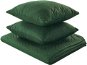Sada embosovanej prikrývky na posteľ s vankúšom 160 × 220 cm zelená BABAK, 313583 - Prikrývka na posteľ