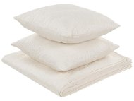 Bed Cover Sada embosovaných přehozů na postel a polštáře 140×210 cm krémová RUDKHAN, 313056 - Přehoz na postel