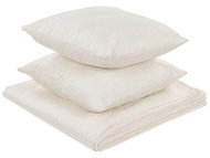 Set of embossed bedspreads and pillows 200×220 cm cream RUDKHAN, 313100 - Bed Cover