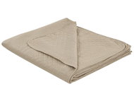 Embossed bedspread 200×220 cm taupe SHUSH, 313184 - Bed Cover