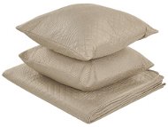 Bed Cover Sada embosovaného přehozu na postel a polštáře 160×220 cm taupe SHUSH, 313295 - Přehoz na postel