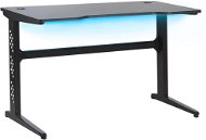 Herní stůl RGB LED 120×60 cm černý DEXTER, 250371 - Herní stůl