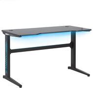 RGB LED gaming table 120×60 cm black DORAN , 250401 - Gaming Desk