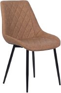 Jídelní židle Sada dvou jídelních židlí z umělé kůže v hnědé barvě, MARIBEL, 120426 - Jídelní židle