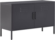 Ocelová komoda se 2 dveřmi černá URIA, 266314 - Komoda