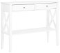 Konzolový stolek Konzole bílá dvě zásuvky AVENUE, 169724 - Konzolový stolek