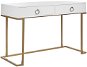 Konzolový stolík Konzolový stolík s 2 zásuvkami bielo-zlatý WESTPORT, 262805 - Konzolový stolek