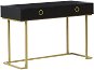Konzolový stolík s 2 zásuvkami čierno-zlatý WESTPORT, 262811 - Konzolový stolík