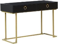 Konzolový stolík s 2 zásuvkami čierno-zlatý WESTPORT, 262811 - Konzolový stolík