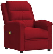 Masážní polohovací křeslo vínové samet, 342393 - Massage Chair